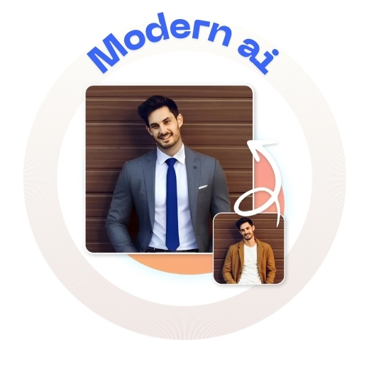 AI-generated formal outfit applied for a professional portrait